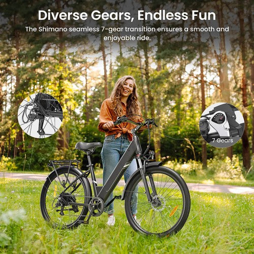 Touroll J1 Pro Elektrinis Dviratis, 250W Variklis, 36V 15.6Ah Touroll J1 Pro Elektrinis Dviratis, 250W Variklis, 36V 15.6Ah